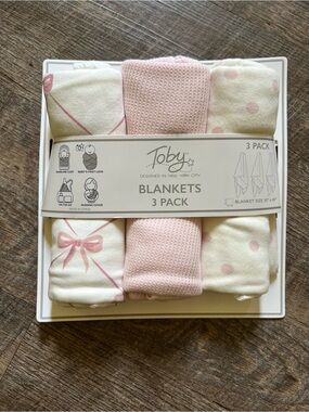 New Baby Blankets - Set of 3 Blankets